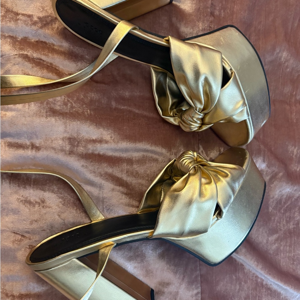 ASOS Gold Strappy Heels